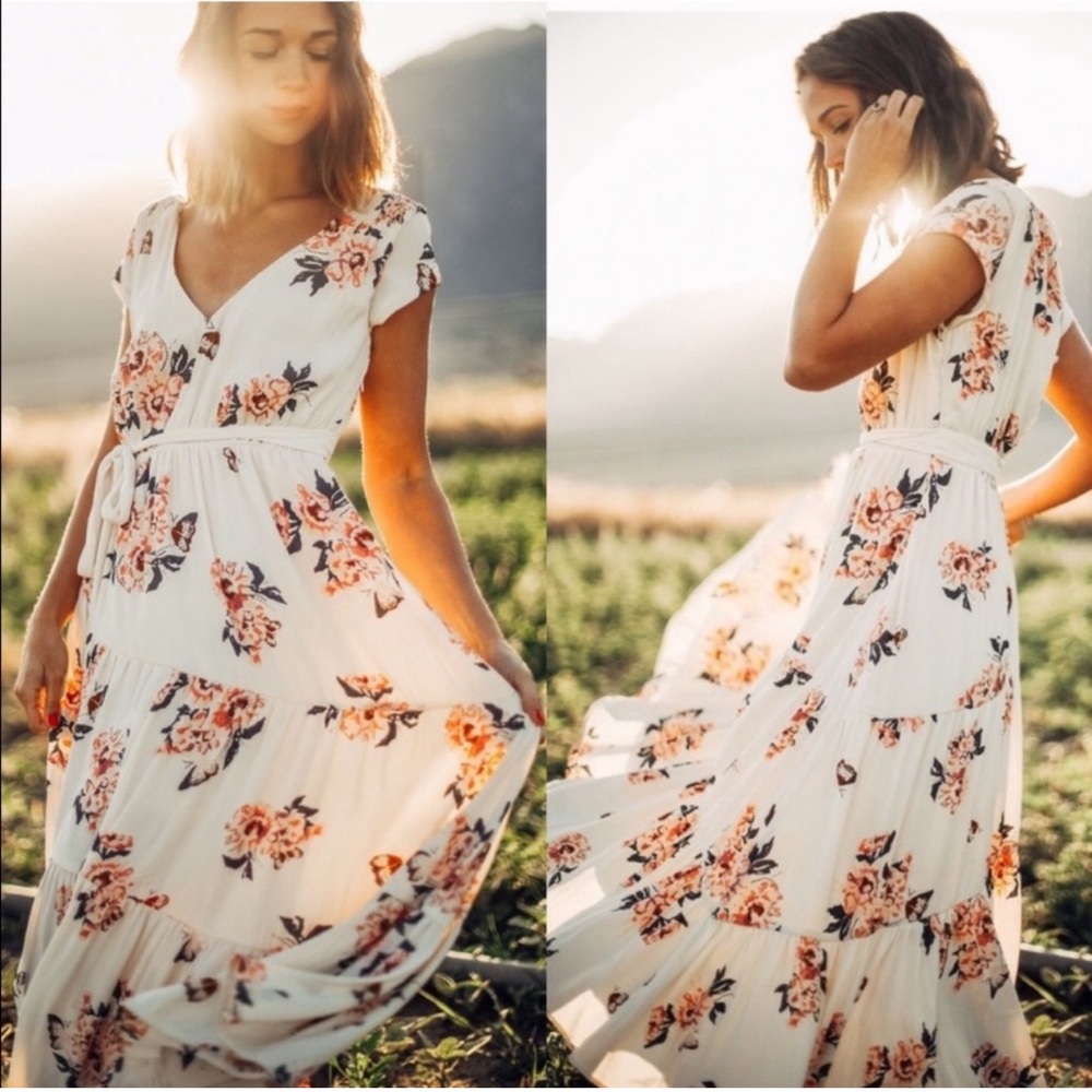 Free People All I Got Botanical Print Maxi Dress